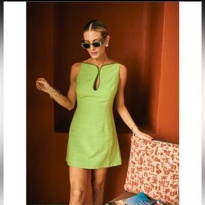 ANTONIO MELANI Green Sleeveless Dress